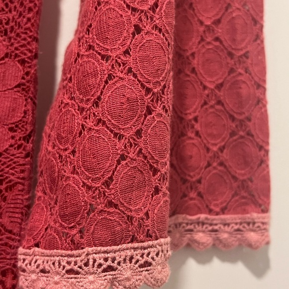 Flying Tomato Red Lace Floral Dress - Picture 4 of 6